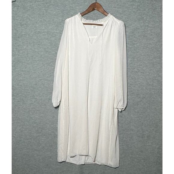 Wilfred Fae Dress Size M Cottage Coquette Midi Sheer Quiet Luxury Minimalist - Picture 1 of 5